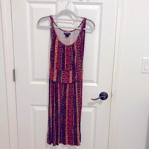 Lucky Brand rayon multi colored dress, size small.